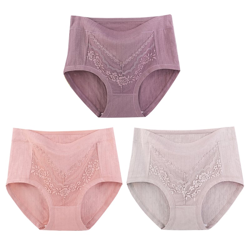 Plus Size Lace Cotton Panties