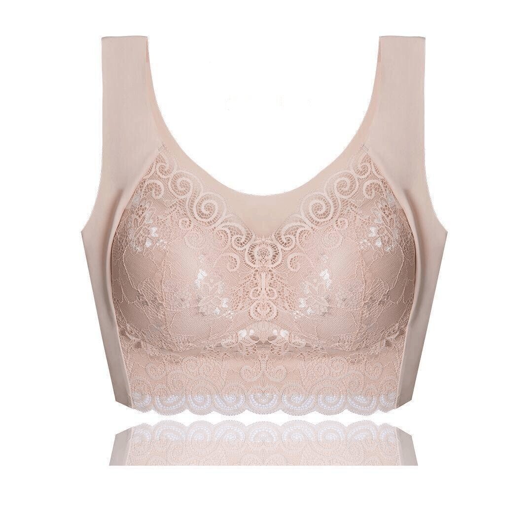 Elegant Lace Lift-up Plus Size Wireless Breathable Vest Bra