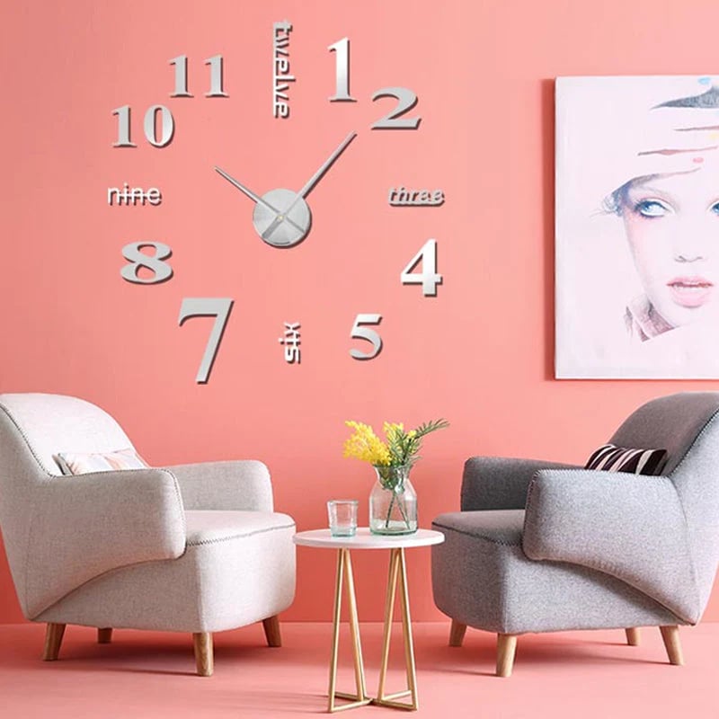 DIY Modern Punch Free Wall Clock