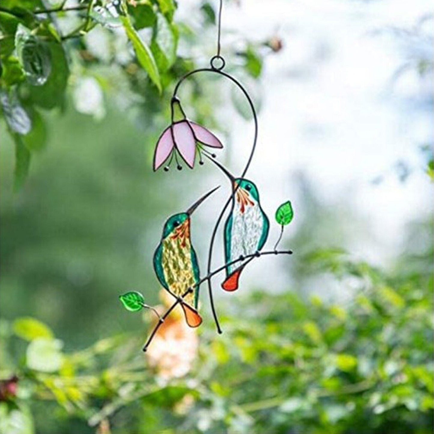 Window Hangings Stained Glass Hummingbird--Mothers Day Gift