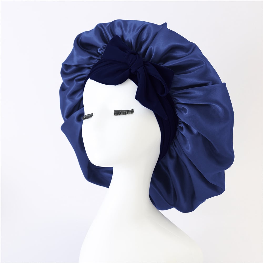 Layered Satin Night Caps Hair Care Bonnet