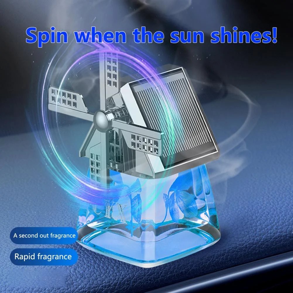 Auto Windmill Design Solar Car Perfume Air Freshener Perfume