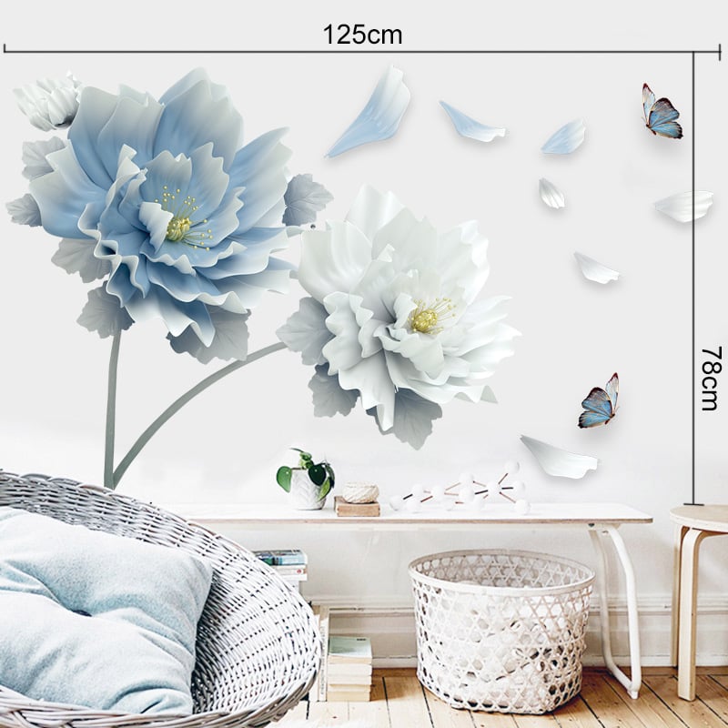 Flower wall sticker wallpaper