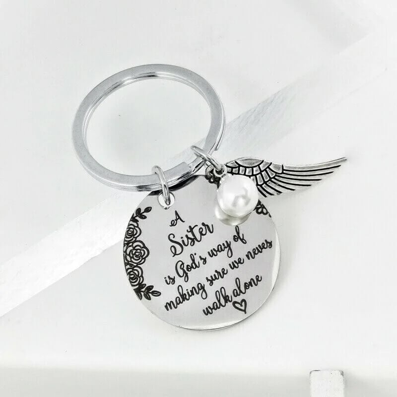 A Sister is God's Way of Making Sure We Never Walk Alone 💕Keychain