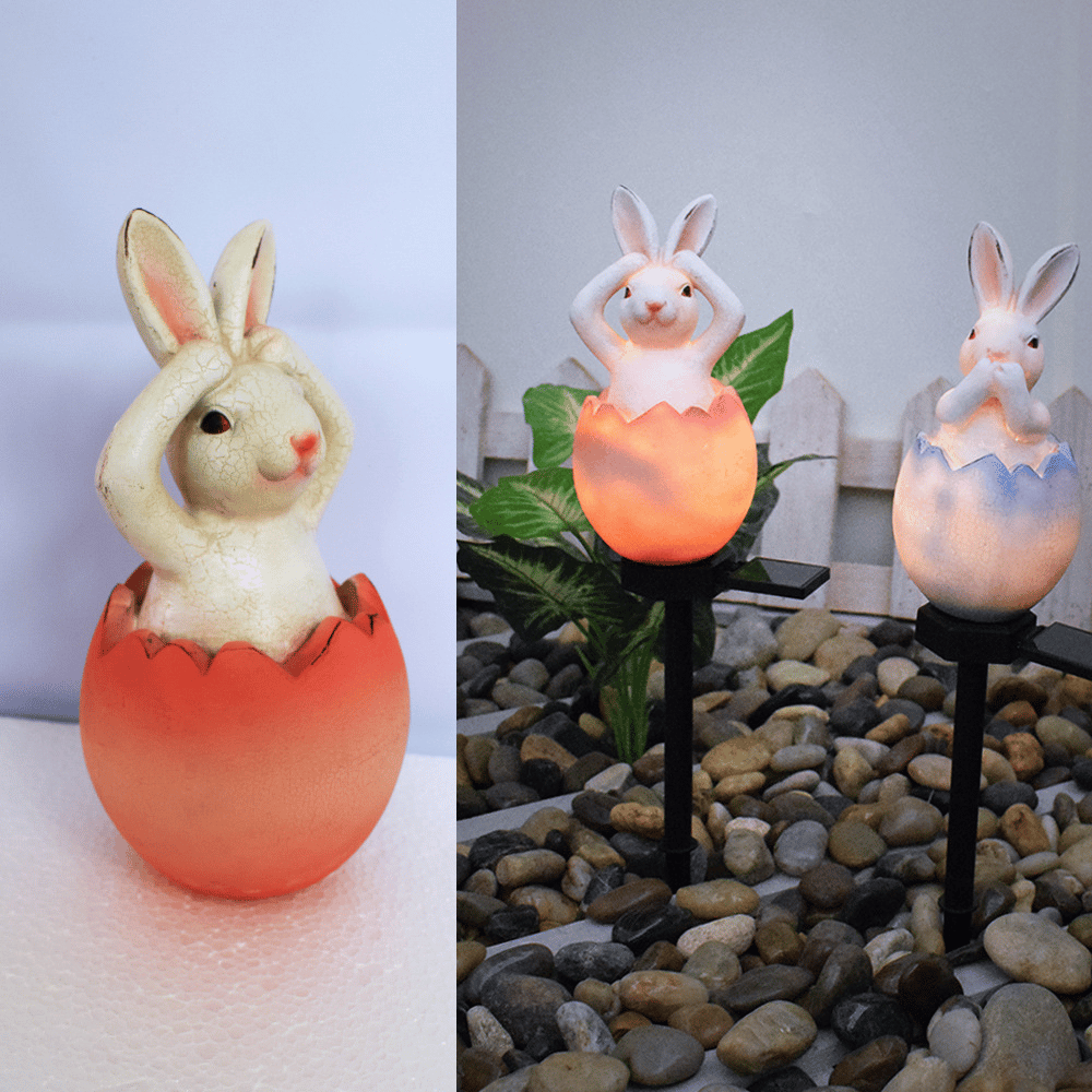 Easter Broken Shell Rabbit Lawn Light🐰