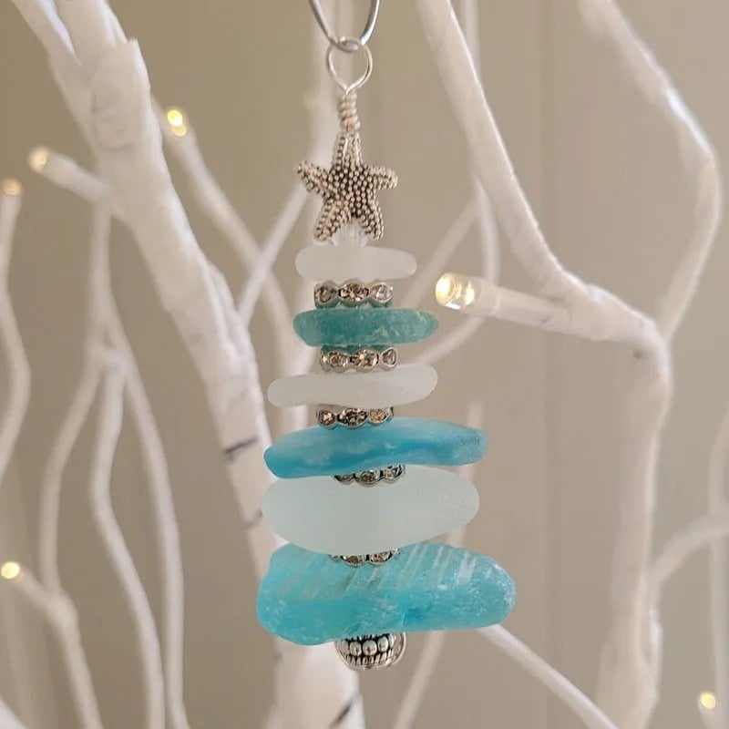 🔥Sea Glass Christmas Tree Ornament 🎄