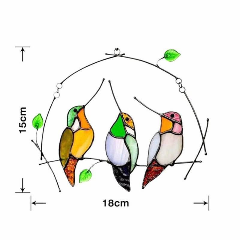 Mother's Day DealsThe Best Gift-Birds Stained  Window  Panel Hangings