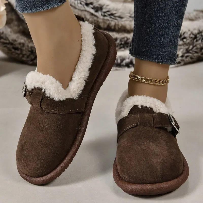 🔥 WOMEN'S PLUSH ROUND TOE SLIP-ON FLATS