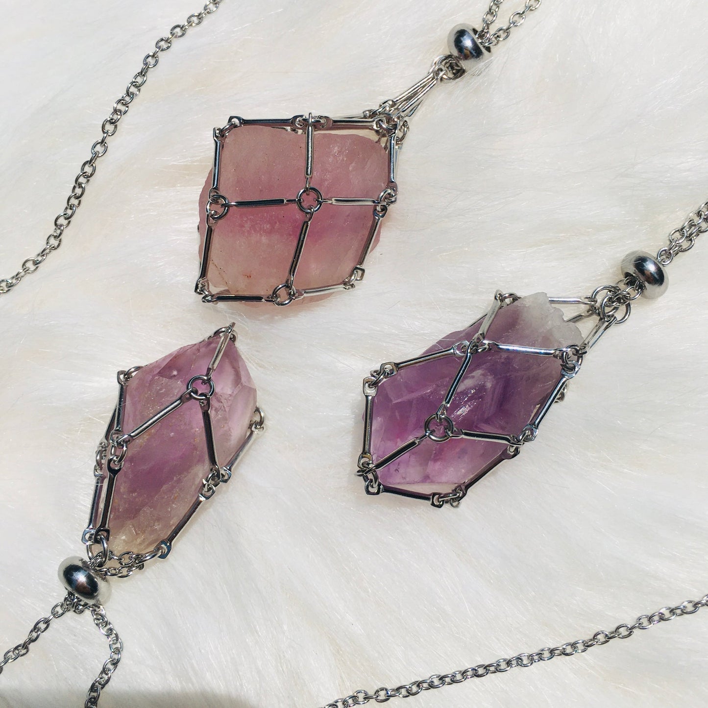 Crystal Stone Holder Necklace - Free (Crystal) Gift Included🎁