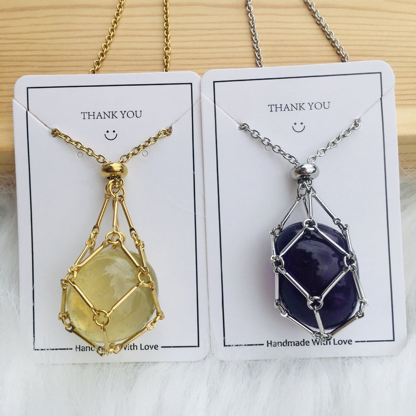 Crystal Stone Holder Necklace - Free (Crystal) Gift Included🎁