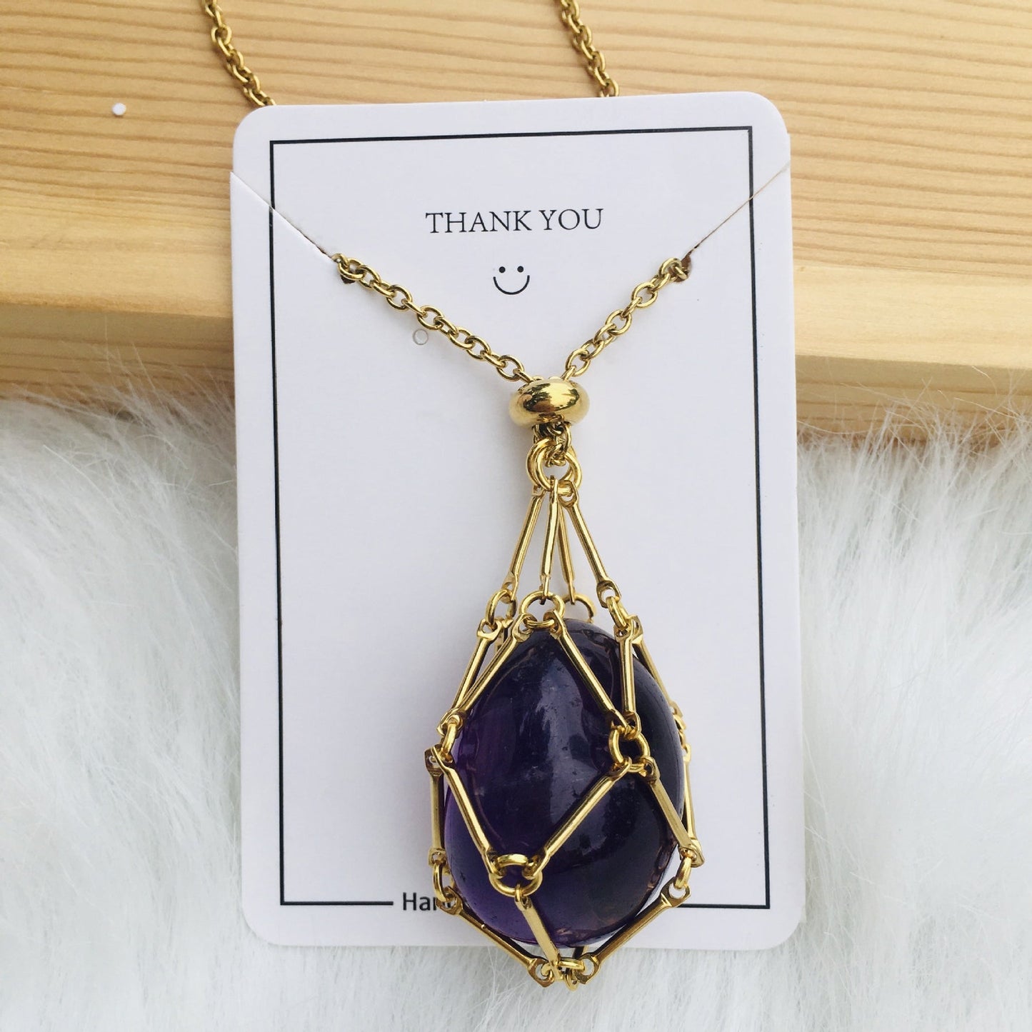 Crystal Stone Holder Necklace - Free (Crystal) Gift Included🎁