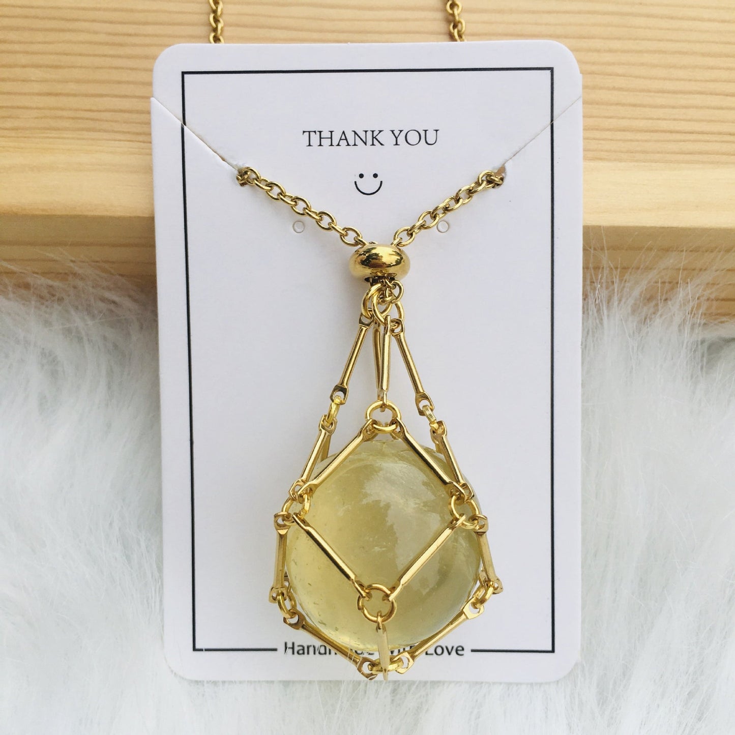 Crystal Stone Holder Necklace - Free (Crystal) Gift Included🎁