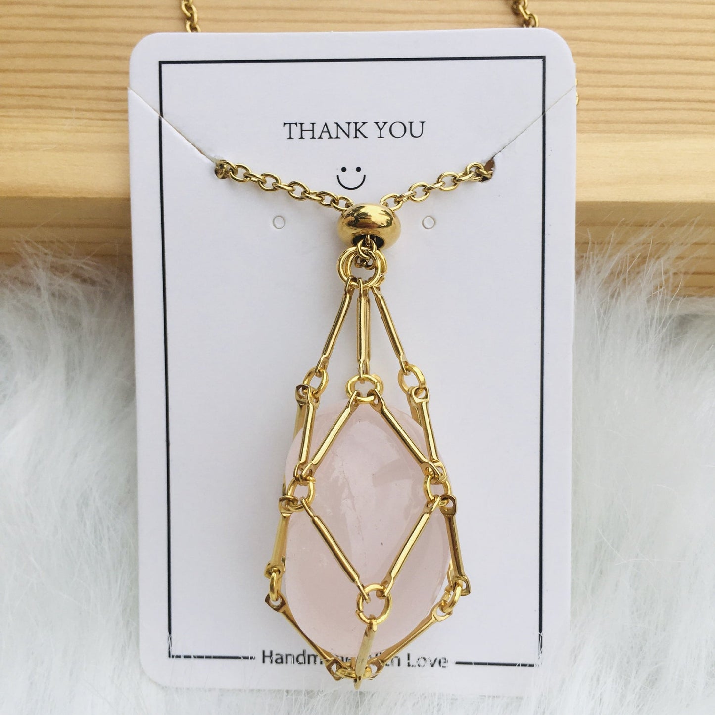 Crystal Stone Holder Necklace - Free (Crystal) Gift Included🎁