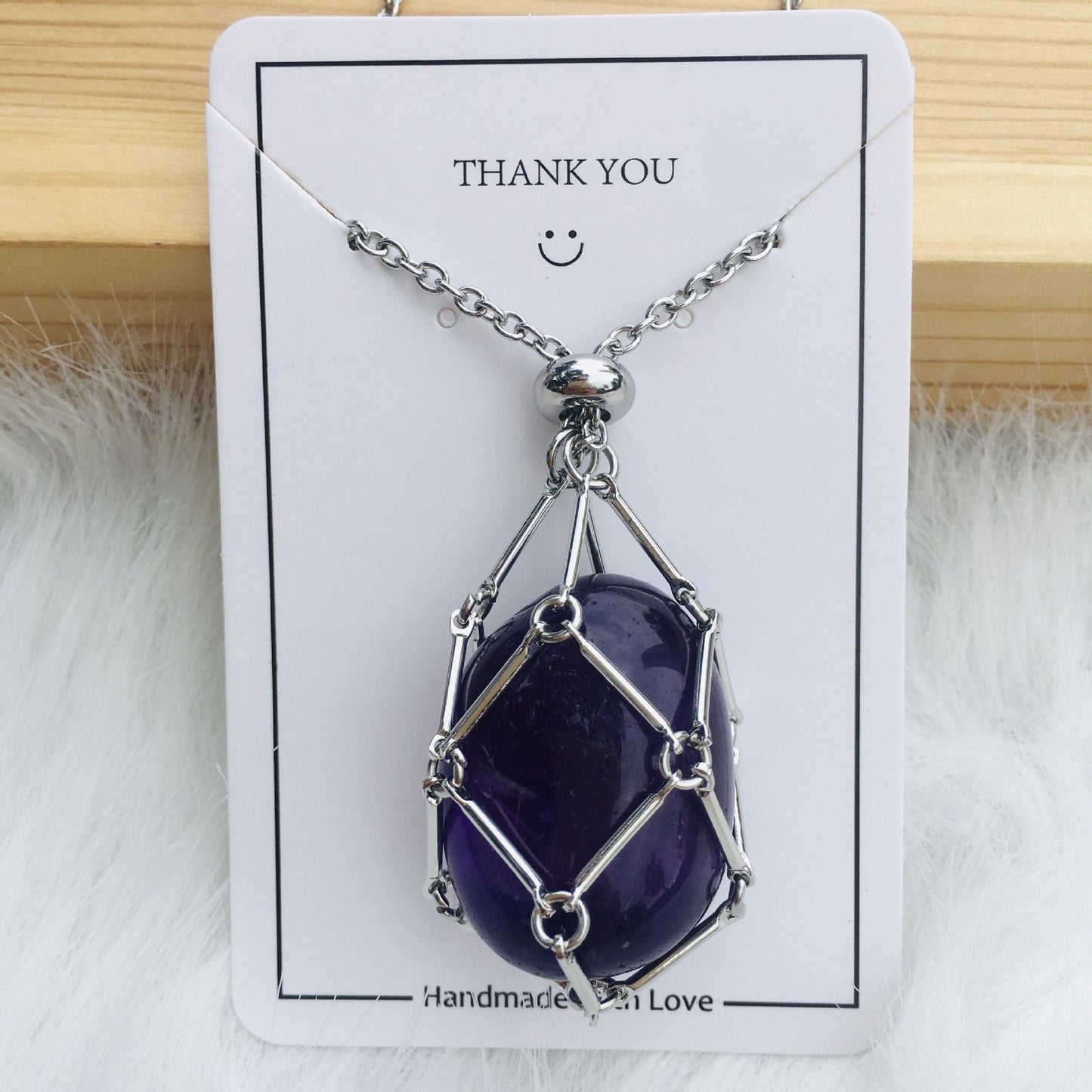 Crystal Stone Holder Necklace - Free (Crystal) Gift Included🎁