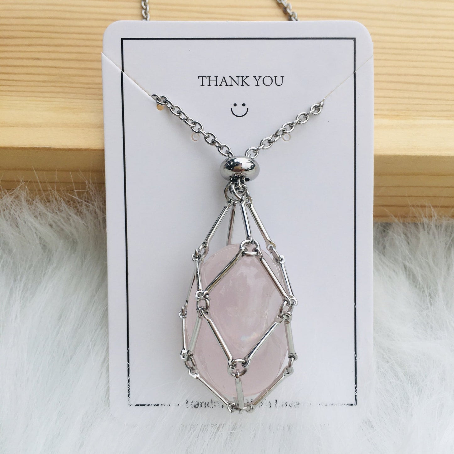 Crystal Stone Holder Necklace - Free (Crystal) Gift Included🎁