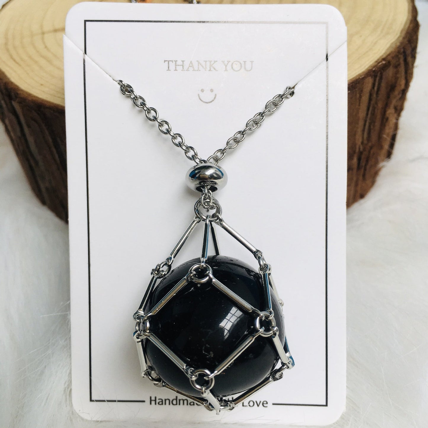 Crystal Stone Holder Necklace - Free (Crystal) Gift Included🎁