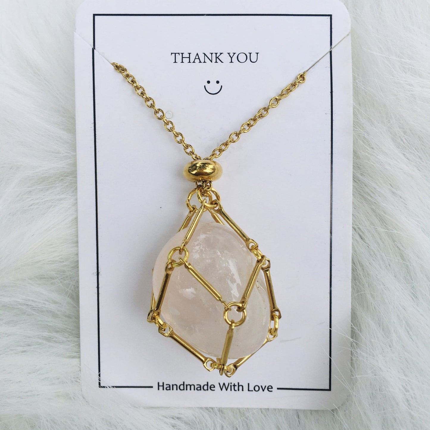 Crystal Stone Holder Necklace - Free (Crystal) Gift Included🎁