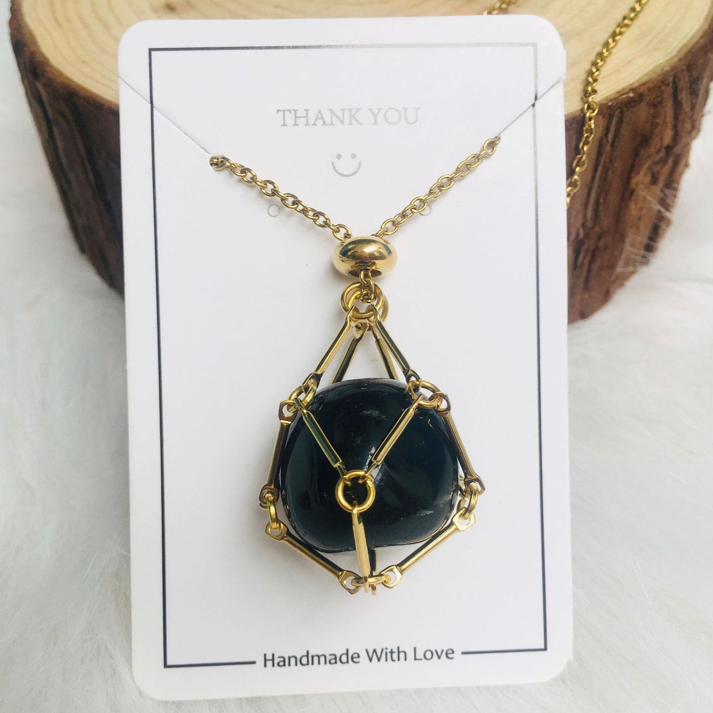 Crystal Stone Holder Necklace - Free (Crystal) Gift Included🎁