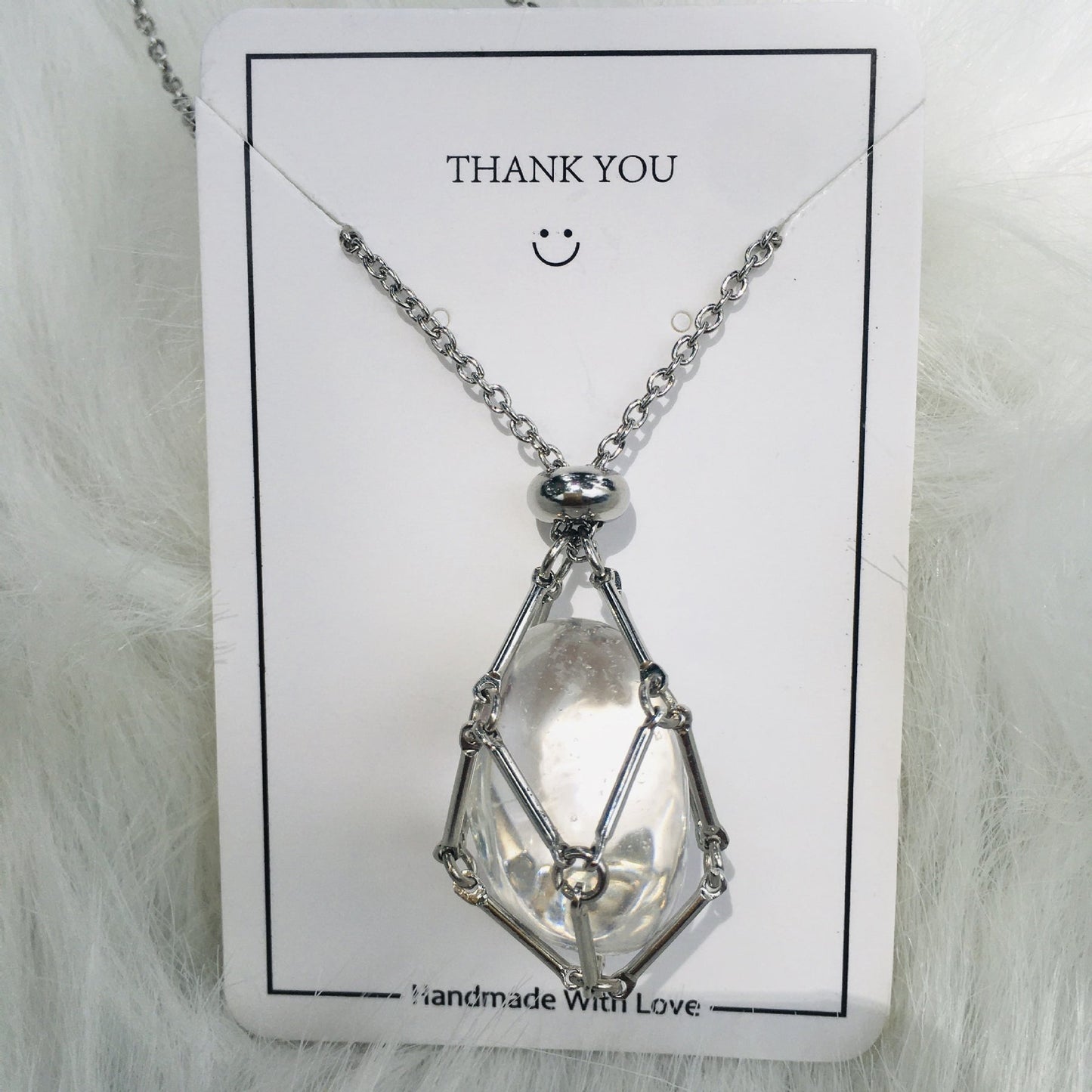 Crystal Stone Holder Necklace - Free (Crystal) Gift Included🎁