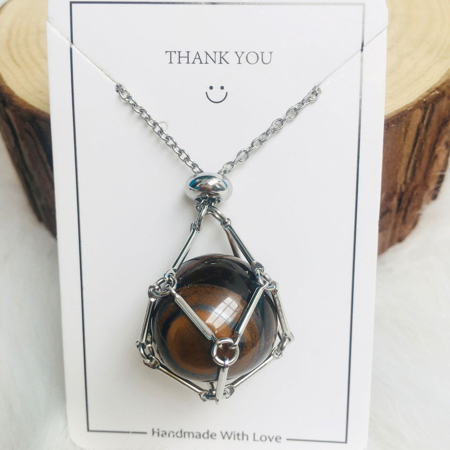 Crystal Stone Holder Necklace - Free (Crystal) Gift Included🎁