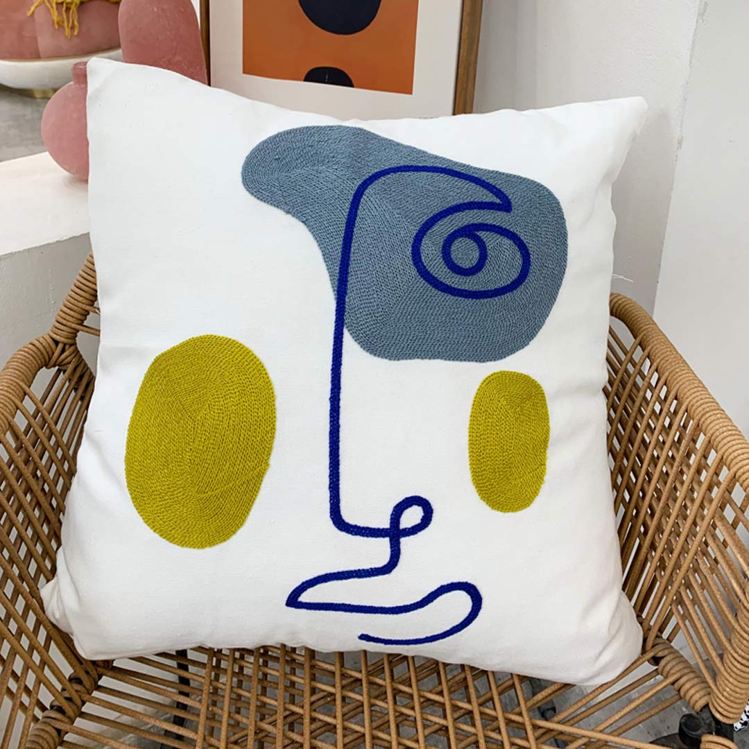 Abstract Embroidery Cushion Covers