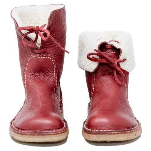 Vintage Buttery-Soft Waterproof Wool Lining Boots