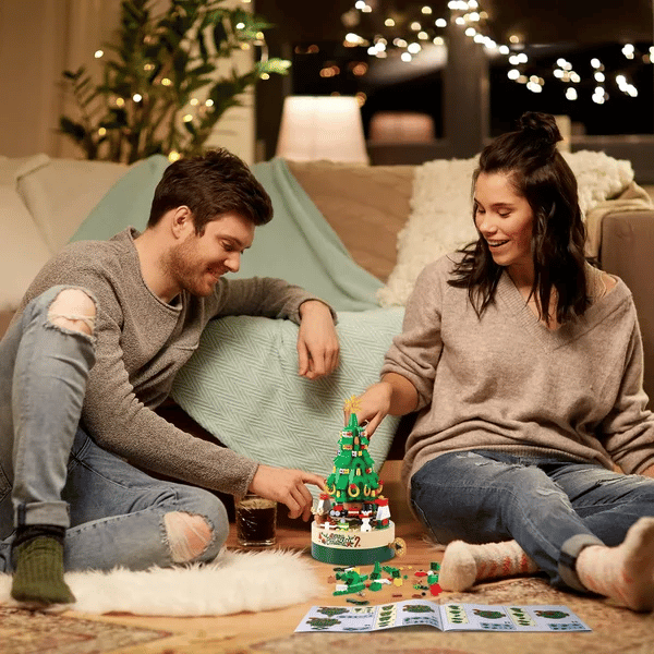 🎄 DIY Christmas Tree Brick Music Box🎵