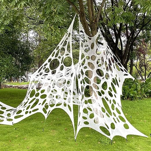 Stretchable Giant Spider Webs Stretchy Beef Netting Spider Webbing for Halloween Decoration Outdoor Indoor Yard