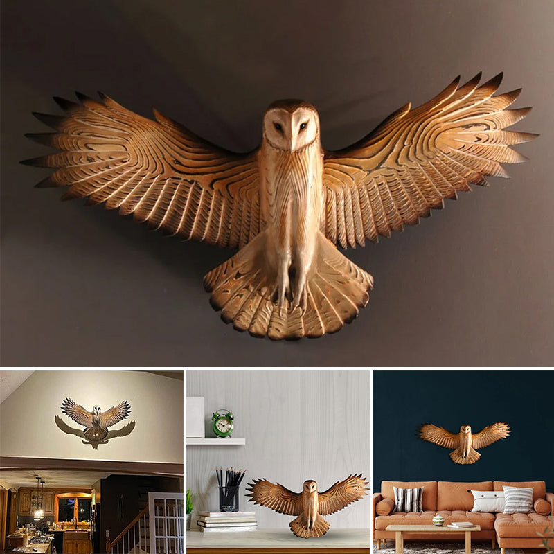 Barn Owl Sculpture Wall Art