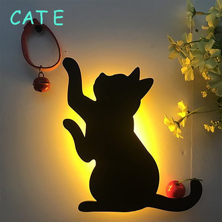 3D Sound Control Cat Wall Lamp