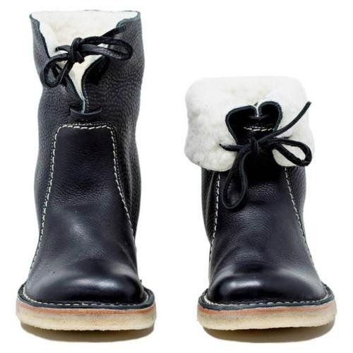 Vintage Buttery-Soft Waterproof Wool Lining Boots