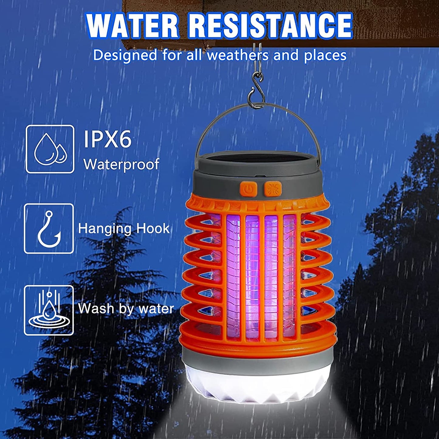 ✨2023 Multifunctional Solar camping Mosquito Killer Lamp