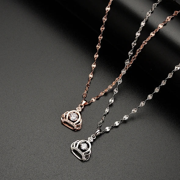 Beating Heart Silver Necklace