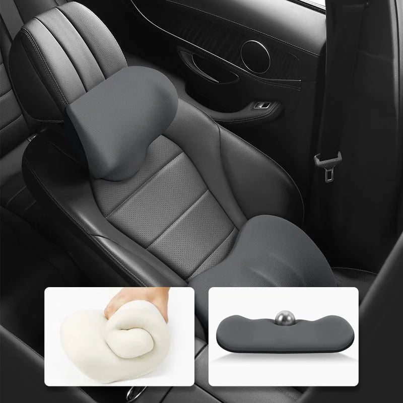 😎Ergonomic headrest and lumbar cushion for car seat🚗