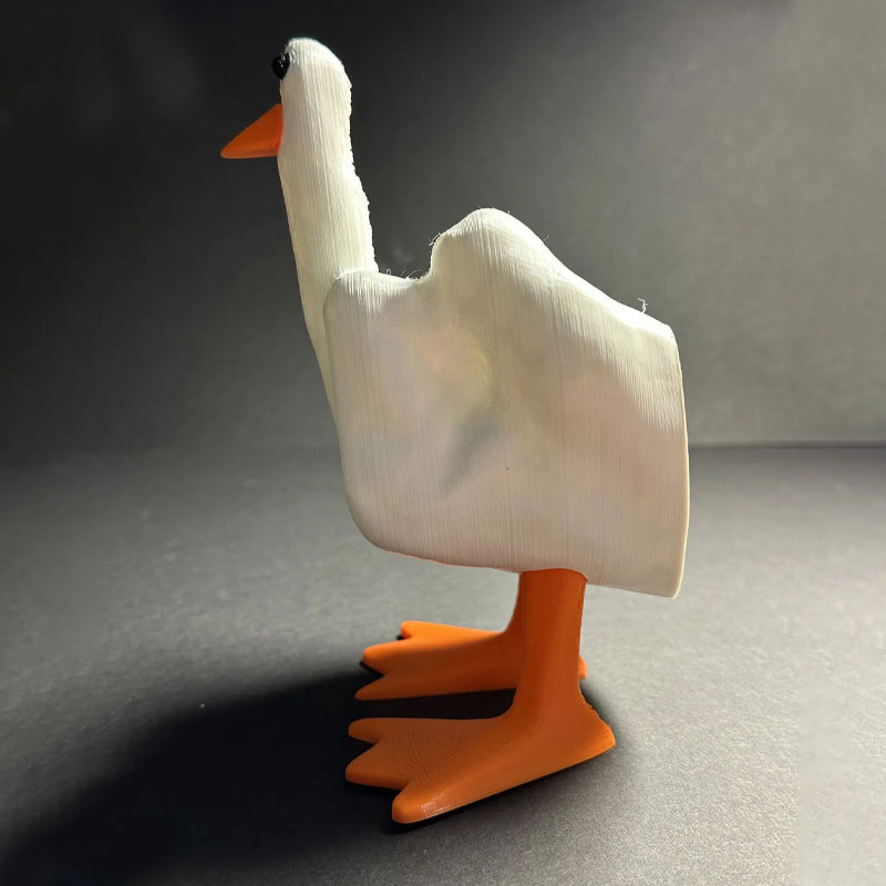 Middle Finger Duck Resin Ornament