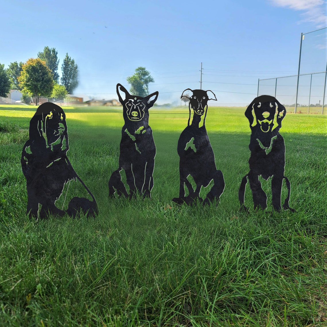 Flat Coated Retriever Metal Silhouette