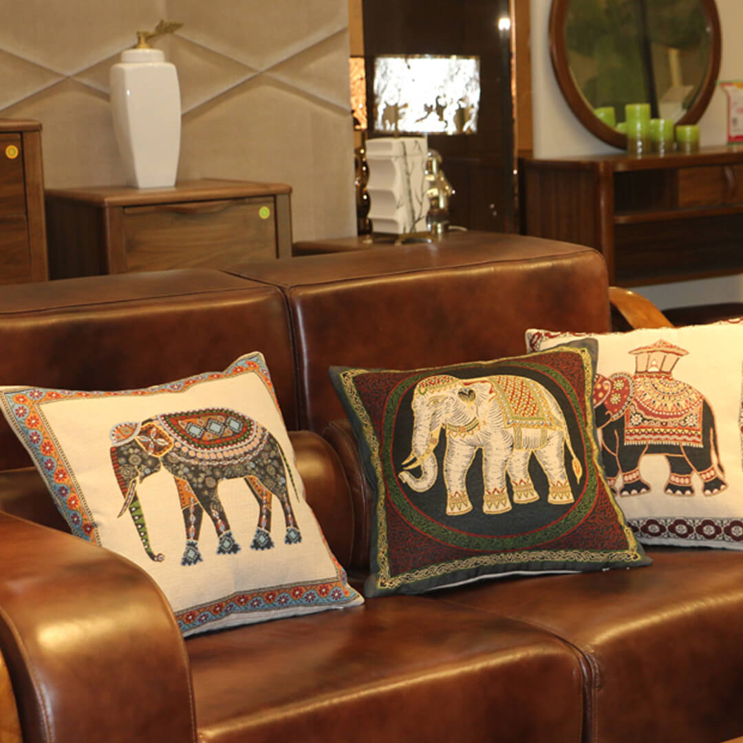 Elephant Double-sided Cushion Cover