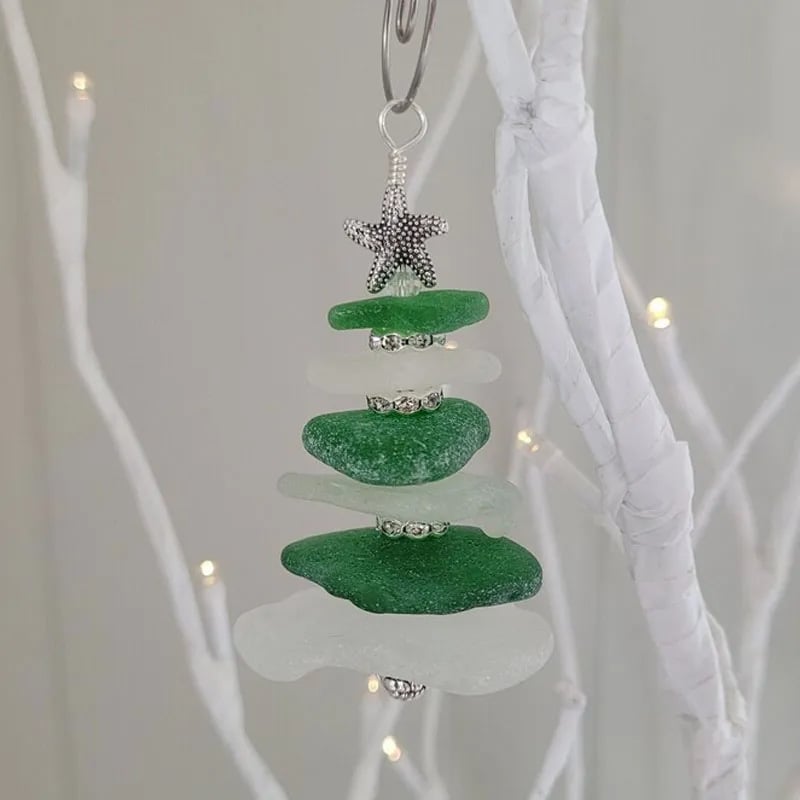 🔥Sea Glass Christmas Tree Ornament 🎄