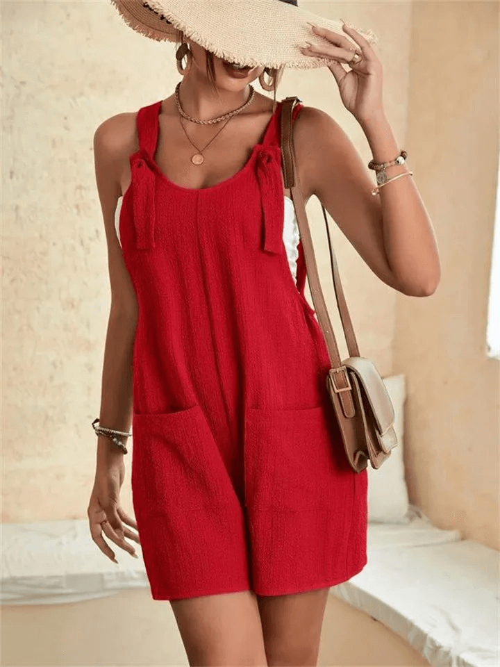 Women's Stylish Casual U Neck Summer Holiday Short Jumpsuits