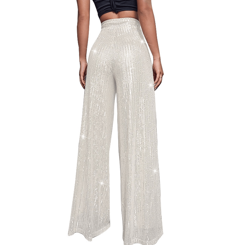 Sequin stretch pants