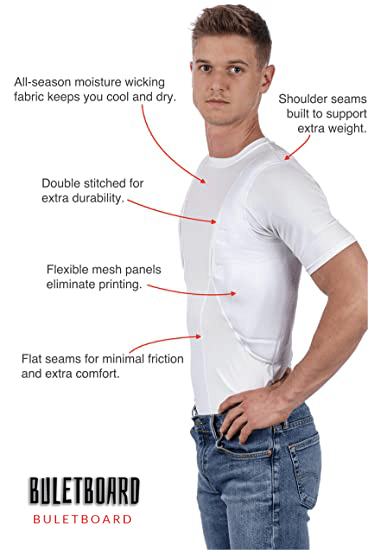 🔥 MEN/WOMEN'S CONCEALED LEATHER HOLSTER T-SHIRT