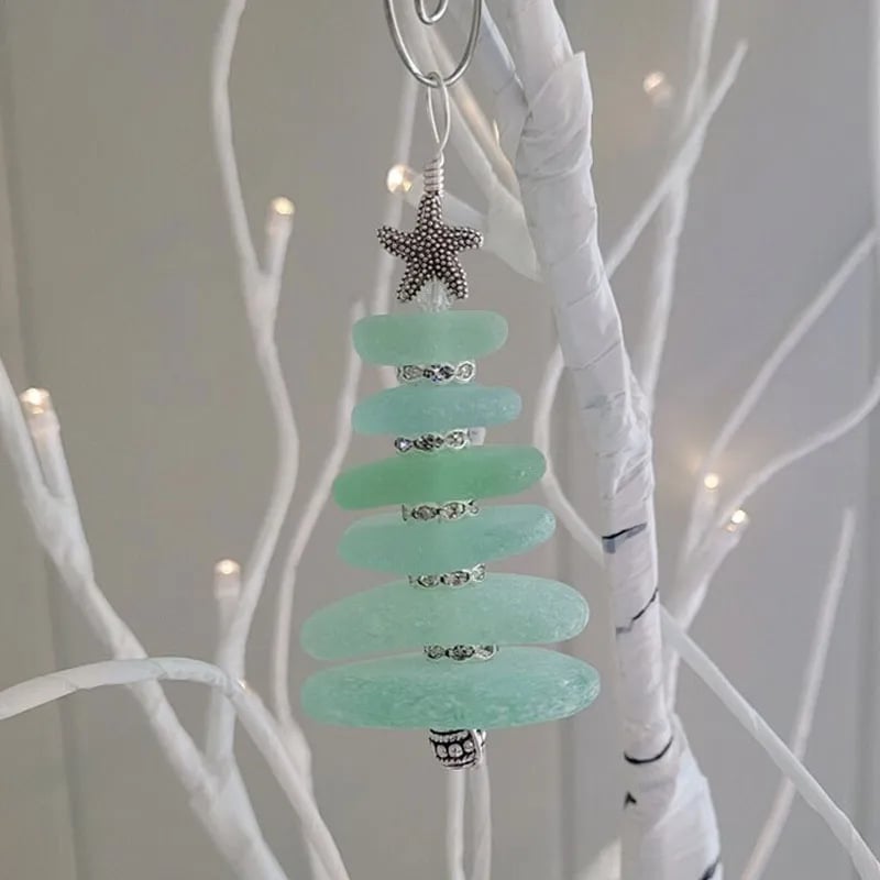 🔥Sea Glass Christmas Tree Ornament 🎄