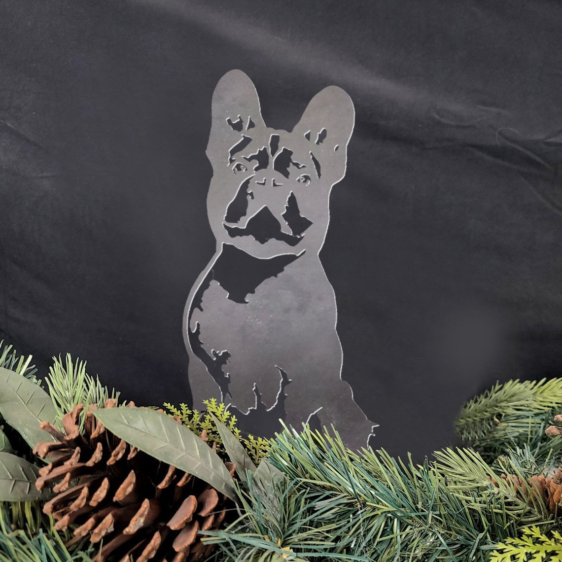 French Bulldog Metal Silhouette