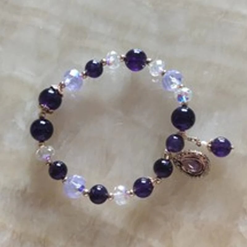 💜Special Gift For Yourself/Wife/Mother/Daughter - Natural Amethyst Water Drop Bracelet