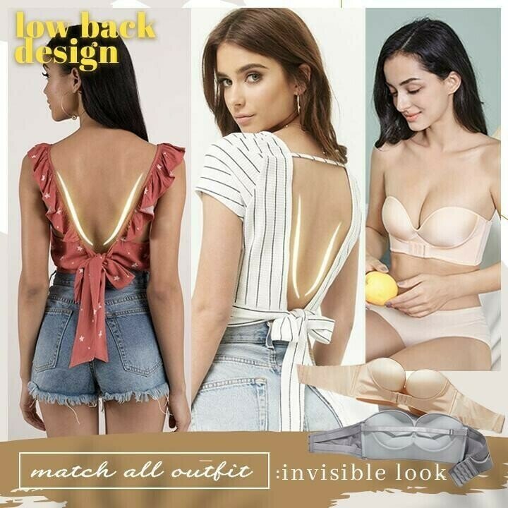 🔥Buy 1 Get 1 Free today🔥-Invisible Strapless Super Push Up Bra