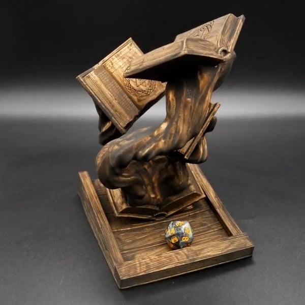 🔥🔥Tomes of Magic Dice Tower - 🎁RPG & DnD Player Gift