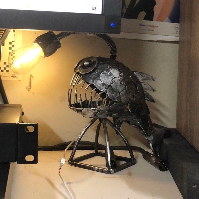 🐟🐟Angler Fish Lamp-Best Home Decor Custom Art🔥🔥