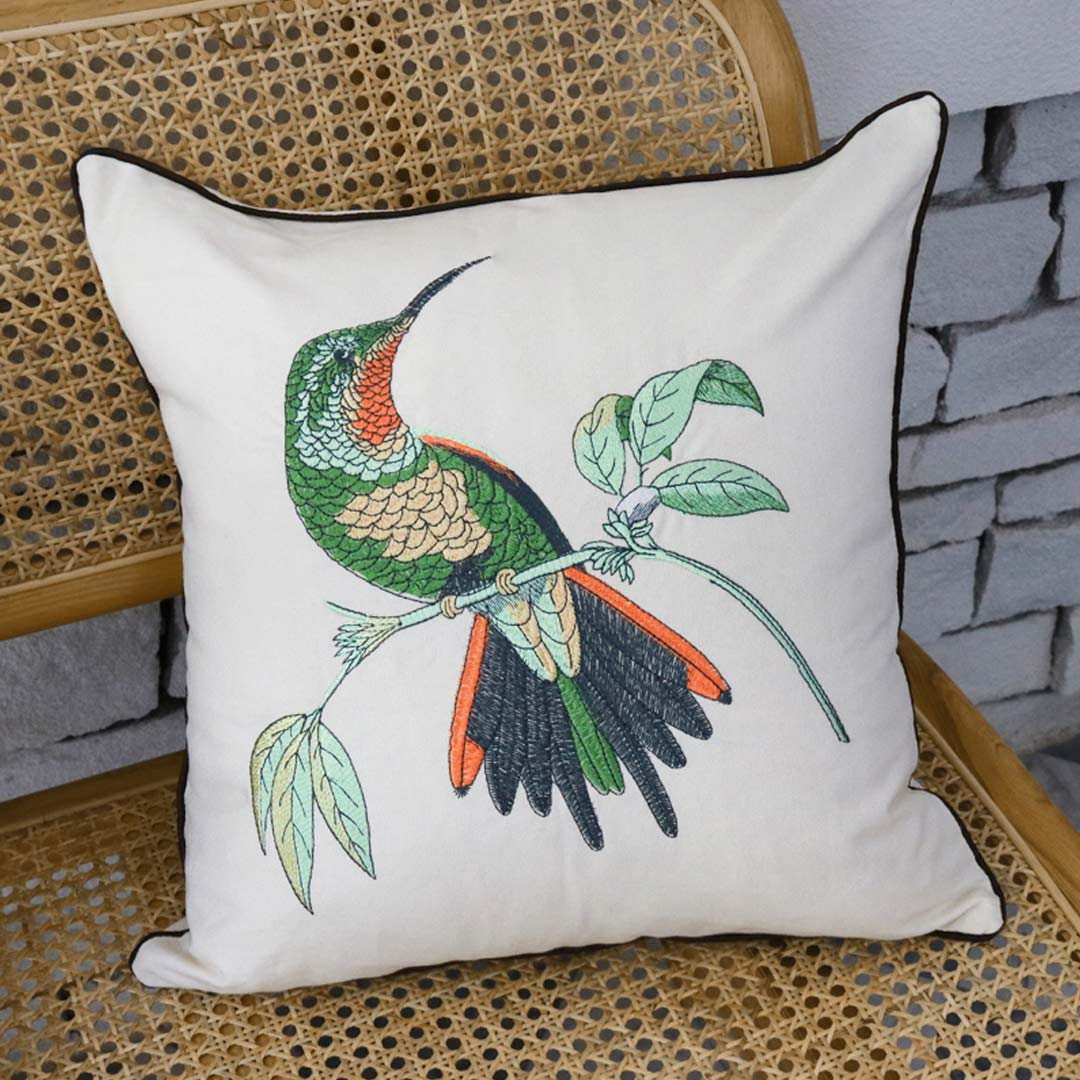 Embroidery Flower/Bird  Cushion Covers