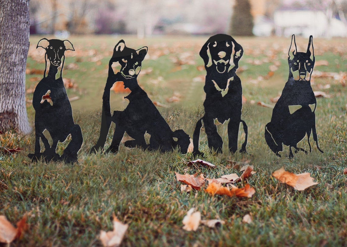 Miniature Pinscher Metal Silhouette