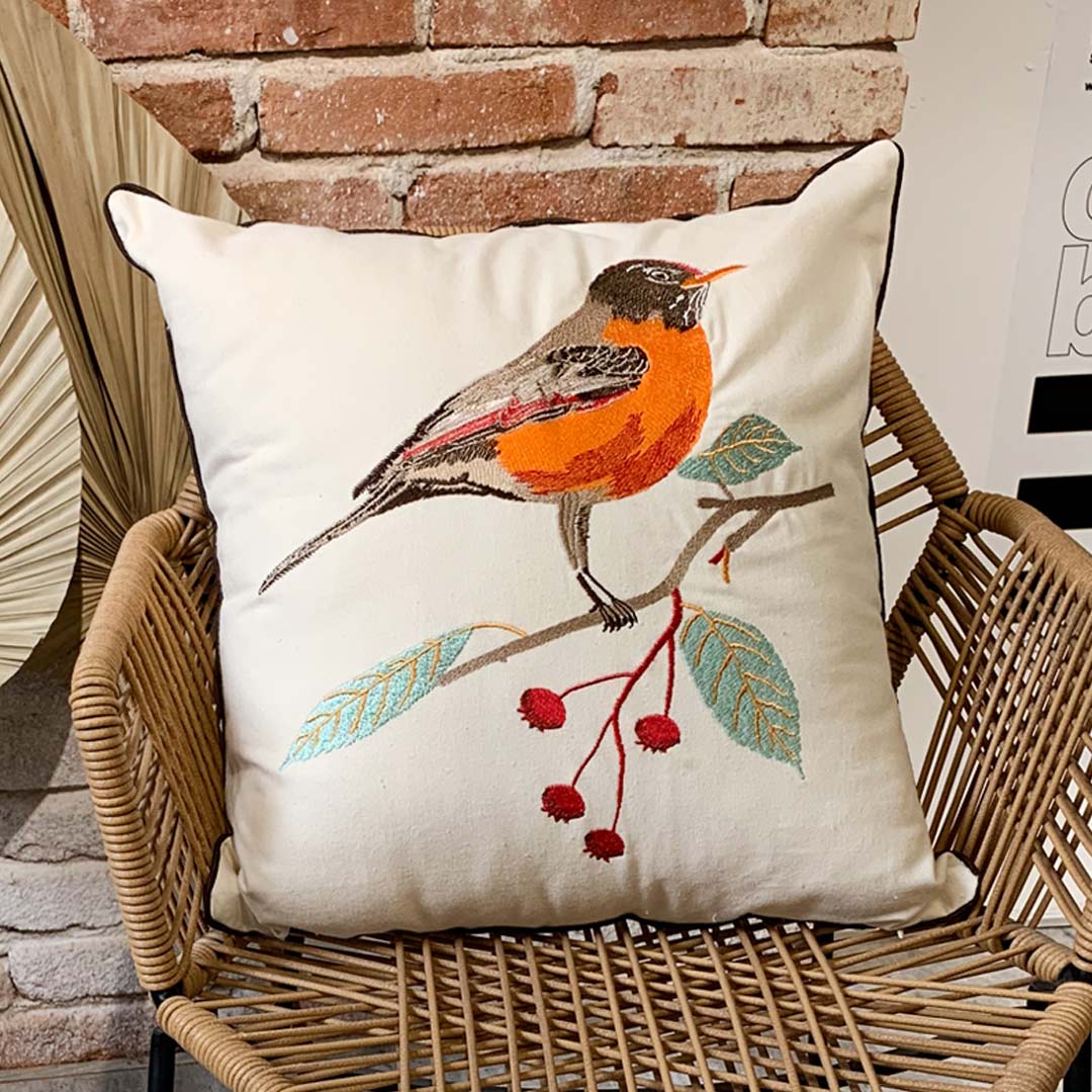 Embroidery Flower/Bird  Cushion Covers